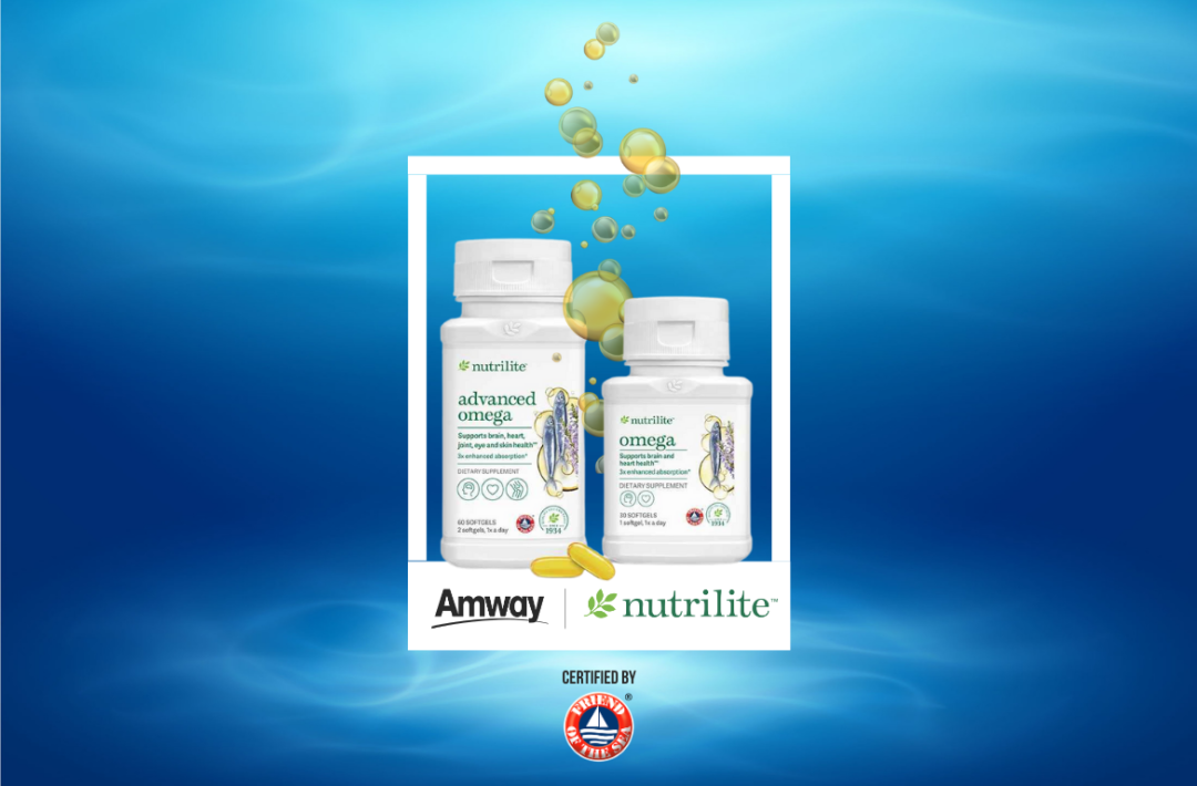 Take care of your body and the environment: Amway Nutrilite New Omega 3s are now Friend of the Sea®