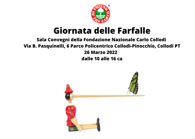 Invito alla Giornata delle Farfalle. 26 Marzo 2022, presso il Parco Policentrico Collodi – Pinocchio –  Collodi  (Pescia – Pt) Italy post image